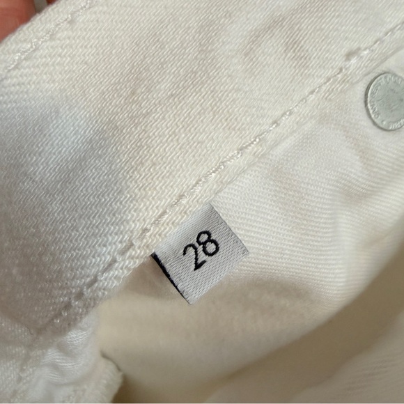 Boyish Billy High Waisted White Distressed Straight Leg High Rise Jeans 28 - Picture 6 of 12